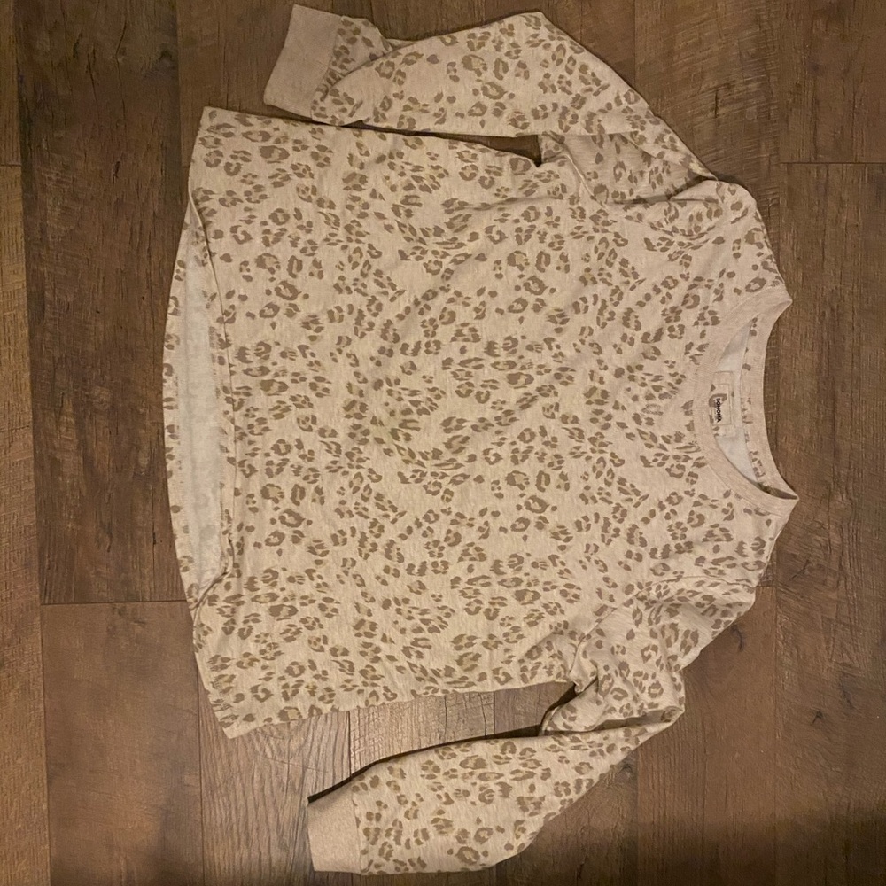 Cheetah print long sleeve shirt